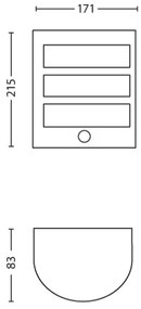Philips 17324/47/16 - Lampada da esterno con sensore PYTHON 1xLED/6W/230V IP44