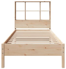 Letto libreria senza materasso 90x200 cm legno massello pino