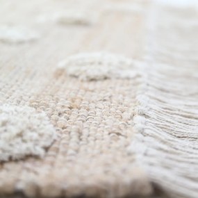 Tappeto fatto a mano in misto juta e cotone, 100 x 150 cm Nop - Nattiot