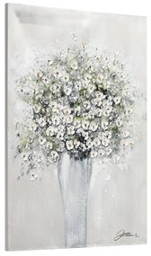 Dipinto su tela Fiori, bianco 60 x 90 cm