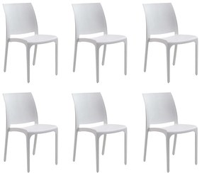 VOLGA - sedia da giardino in plastica set da 6
