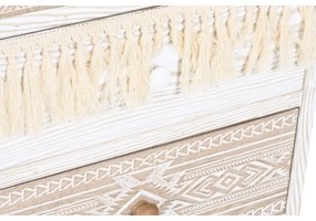 Cassettiera DKD Home Decor Abete Naturale Cotone Bianco (48 x 35 x 89 cm)