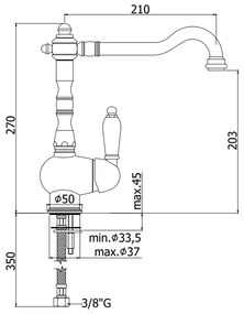 Paffoni melissa fme181 miscelatore lavello monoforo con canna 21 cm orientabile cromo