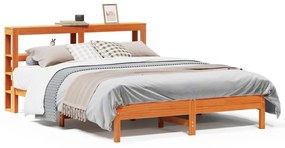 Letto Senza Materasso Marrone Cera 160x200 Cm İn Legno Di Pino /
