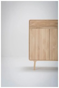 Cassettiera in rovere massiccio Fawn - Gazzda