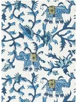Clarke & Clarke Carta da parati Hathi - Cobalt