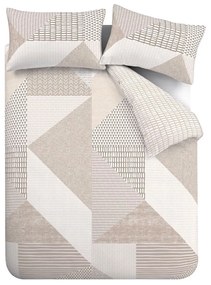 Biancheria da letto beige per letto matrimoniale 200x200 cm Larsson Geo - Catherine Lansfield
