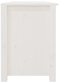 Scarpiera Bianca 160x36,5x50 cm in Legno Massello di Pino