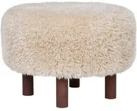 Pouf Inverness, Beige, Poliestere, 50x50x33 cm, EPIKASA