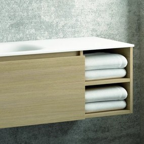 Mobile bagno 135 cm con lavabo incasso e vano a giorno a destra SP-135ED - KAMALU
