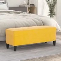 Panca giallo 100x35x41 cm in Velluto 349427