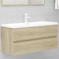 Mobile con Lavabo Integrato Rovere Sonoma in Legno Multistratocod mxl 120677