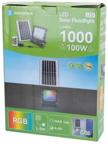 Aigostar - LED RGB Faro solare dimmerabile LED/100W/3,2V IP66 + +TC
