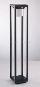 Palo led kyoto antracite 2,5w 300lm 4000k con pannello solare e sen...