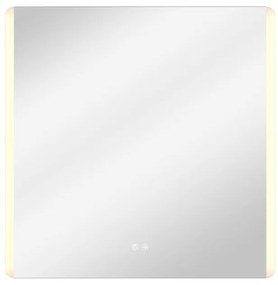 Specchio con illuminazione integrata bagno rettangolare SENSEA L 70 x H 70 x P 3 cm grigio / argento
