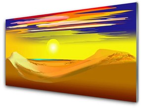 Quadro acrilico Arte del sole del deserto 100x50 cm