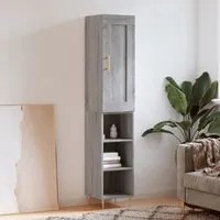 Credenza Grigio Sonoma 34,5x34x180 cm in Legno Multistrato 3200319