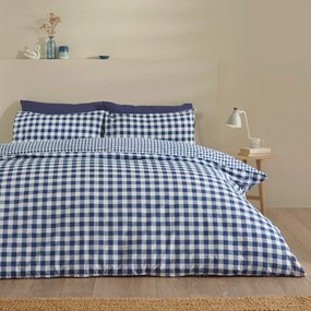 Set copripiumino e federa blu scuro per letto singolo 135x200 cm Bamford Gingham Check – Catherine Lansfield