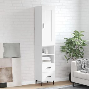 Credenza Bianca 34,5x34x180 Cm İn Legno Multistrato /