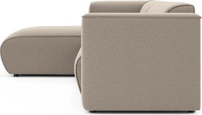 Divano angolare marrone chiaro (con penisola a sinistra/con chaise lounge) Merid – Ropez