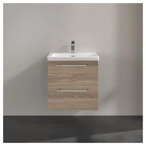 Mobile sottolavabo e lavabo Remix per vasca centrale rovere charleston L 60 x H 58 x P 46 cm 2 cassetti
