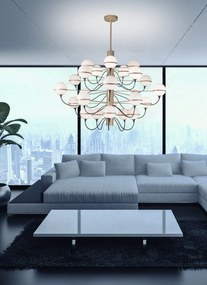 Metal Lux Giro 25-light suspension lamp Trasparente