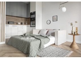 Divano letto bianco 168 cm Lucky Lucy - Miuform