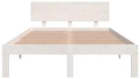 Giroletto bianco 120x190 cm small double legno massello di pino