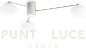 Hermes plafoniera 3 luci attacco g9 bianco lampadine incluse 90cm