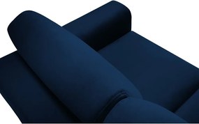 Divano blu allungabile e con contenitore con rivestimento in velluto 235 cm Kyoto – Cosmopolitan Design