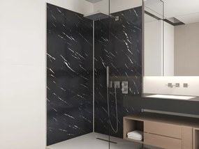 Pannello per parete da doccia effetto marmo con profili 2 x L90 x H210 cm in Alluminio - Lotto di 2 - ENEKO