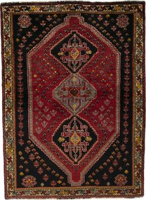Shiraz Tappeto persiano 120 x 160 Rosso (Iran) Annodato A Mano