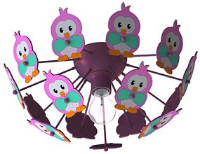 Eglo 95637 - Plafoniera per bambini VIKI 2 1xE27/60W/230V rosa