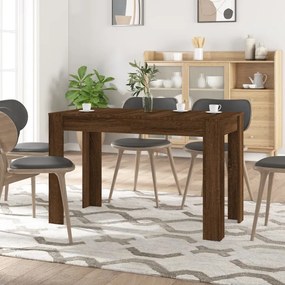 Tavolo Da Pranzo Rovere Marrone 120x60x76 Cm Legno Multistrato /