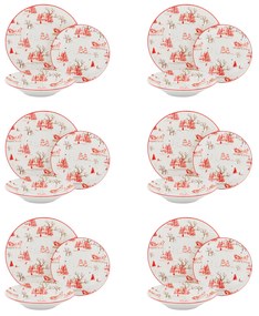 Servizio 18 piatti porcellana Nordic Christmas