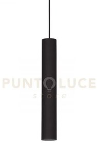 Look round sospensione 1 luce attacco gu10 d.6x40cm nero