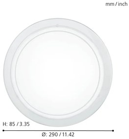 Eglo 83153 - Plafoniera PLANET 1 1xE27/60W/230V