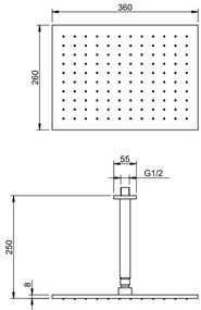 Treemme Archè IT6591CCZZZZ soffione doccia a soffitto anticalcare cromo