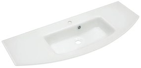Lavabo da appoggio cassca PELIPAL rettangolare in vetro bianco
