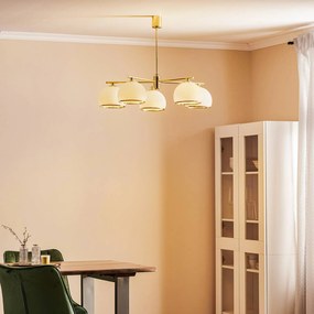 Argon Lampada a sospensione Mina, 5 luci, ottone