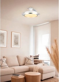 Plafoniera LED bianca/argentata Lindberg – Trio