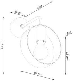 Sollux SL.1134 - Applique TITRAN 1xE27/60W/230V bianco