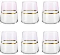 Set 6 bicchieri acqua 420 ml rosa e oro Spectrum