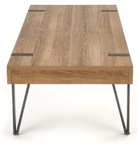 Tavolino TULUZA 41x120 cm oro noce/nero