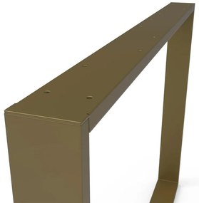 Gamba per mobili rettangolare STEELMI Tube in acciaio dorato opaco L 98 x P 8 x H 71 cm