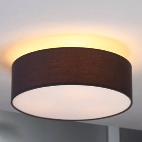 Lindby Sebatin - lampada da soffitto in tessuto grigio