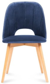 Sedia da pranzo TINO 86x48 cm blu scuro/faggio