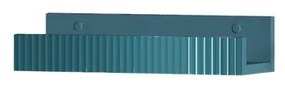 Mensola per bagno Niwa L 40 cm laccato opaco blu pacifico con vetro blu pacifico