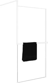 Box doccia walk-in Elidesign, vetro serigrafato 8 mm, L 120 cm x H 200 cm, profilo cromo