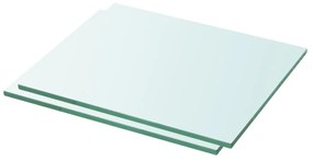 Mensole in vetro trasparente 2 pz 30x20 cm